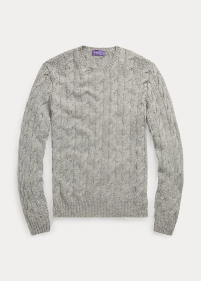 Ralph Lauren Cable-Knit Cashmere Striktrøje Herre Danmark (GSEKN0473)